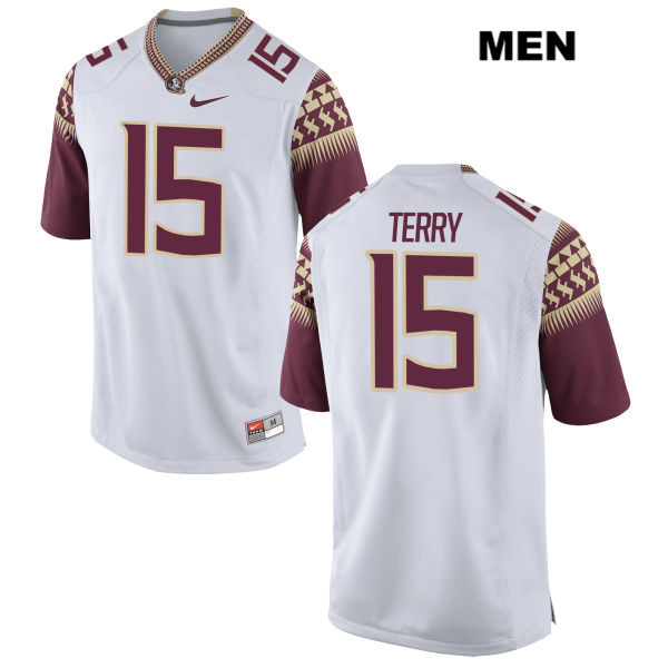 Men's NCAA Nike Florida State Seminoles #15 Tamorrion Terry College White Stitched Authentic Football Jersey CZC1669AO